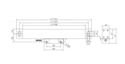Linear Encoder 20x28mm 1um Grating Ruler Sensor 0.001mm 50 100 150 200 250 300 350 400mm(50mm Travel-0.001mm)