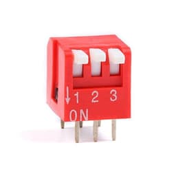 10Pcs/lot Slide Type Lateral Switch 2 3 4 5 6 8 Bit .54mm Position Way DIP Red Pitch Toggle Snap(Black)