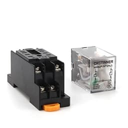 10pcs Intermediate Relay HH52P MY2NJ Plug-in DC AC12v 24v AC110v 220v 380V 5a Silver Contact PYF08A 8pins Socket(with Base,AC 12V)