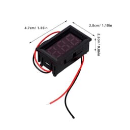 Mini Dc Digital Voltmeter 2pcs Red LED Display 3.5v-30v for Testing