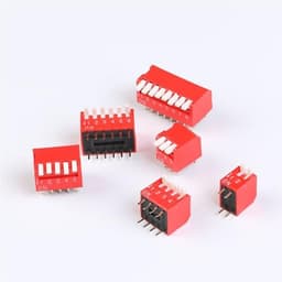 10Pcs/lot Slide Type Lateral Switch 2 3 4 5 6 8 Bit .54mm Position Way DIP Red Pitch Toggle Snap(Black)