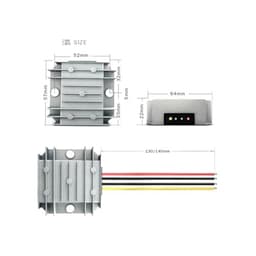DC-DC Step-Down 24V 36V 48V to 19V 10A 190W Car Laptop Power Supply