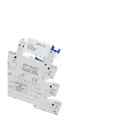 1PCS Slim Relay HF-41F 5V 12V 24V High Frequency Base DIN Rail 41F-5-ZS41F-12-ZS41F-24-ZS LED 6A(1PCS 24V)