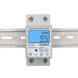 Din-Rail Power Energy Meter 5-80A Backlight Digital Display Single Phase