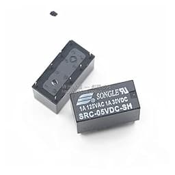 2pcs Src-05 12 24vdc-sh 5V 12V 24V Signal Relay, Two Opening and Closing, 1A 8-pin(5vdc)