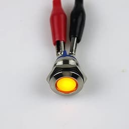 GUMMMY 16MM Metal Indicator Light LED 6V12V24V220V red Yellow Green Blue White 2 pin Waterproof (Color : 1PCS Green, Size : 6V)