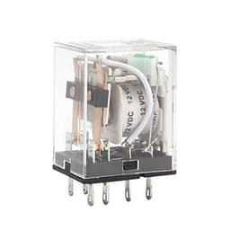 10pcs Intermediate Relay HH52P MY2NJ Plug-in DC AC12v 24v AC110v 220v 380V 5a Silver Contact PYF08A 8pins Socket(with Base,AC 12V)