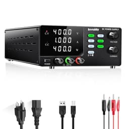 PC Programmable DC Power Supply Variable 0~400V 0~1A,boruidy High Voltage Bench Power Supply with OCP OVP Memory Storage Encoder Adjustable Regulated