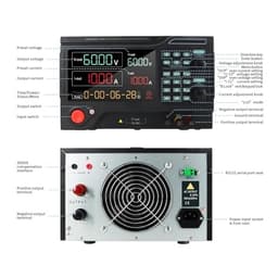 Laboratory Programmable DC Power Supply 800V 3A 100mV 10mA RS232 RS485 USB