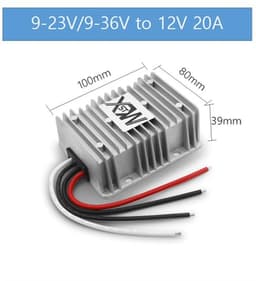 9-36V 12V 24V to 12 Volts Voltage Regulator DC Boost Buck Converter Car Power Supply 1A to 30A Step Up Down(20A Aluminum,9-36V-12V)