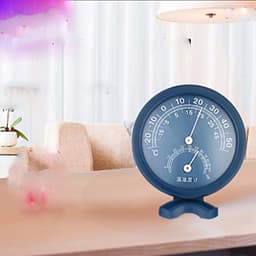 Thermometer,Portable Mini Pointer Temperature Meter Standing Round Dial Gauges Display