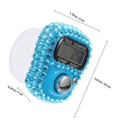 Rhinestone Digital Finger Counter, Electronic Tally Device for Runners