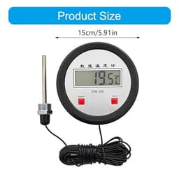 Digital Temperature Meter with Remote Probe, Battery 10m wat, A