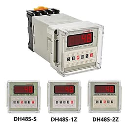 GUMMMY DH48S-S 1Z 2Z Repeat Cycle Multifunction Digital 0.01S-9999H Timer Relay On Delay 8 Pins SPDT 12/24/110/220V with Socket (Color : DH48S-1Z