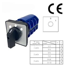LW26-63 Universal Changeover Rotary Cam Switch 690V 63A 3 Poles Manual Control Dual Power Selector LW28 YMW26-63/3(01)