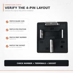 460 Relay 1K0951253A 12V 30A 4-Pin Terminal 15 Relay (2-Pack)