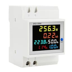 6 IN1 Display Smart Meter AC40-300V 250-450V Voltage Current Power KWH Electric Frequency D52-2066 1Pcs(Built-in CT,40-300V)