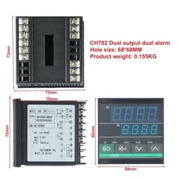 Intelligent Thermostat 2 Output 2 Alarm PID Self-Tuning Contro