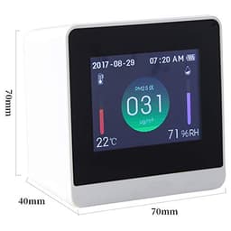 PM2.5 Air Quality Tester TFT Display Electric Temperature and Humidity Meter Thermometer & Hygrometer W/Time Date