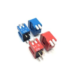 Switch 5PCS 2P 3P 4P 5P 6P 7P 8P 9P 10P 12P Bit 2.54mm DIP Switch/Digital Switch Red/Blue Right Angle Side Position Dial Switch -(8P,Blue)