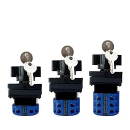 LW26-20MS Key Cam Switch 3 Position ON OFF ON Rotary 20A Protective Box