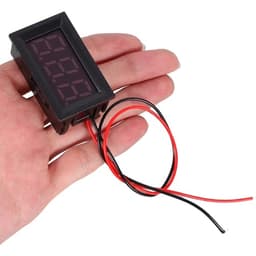 Mini Dc Digital Voltmeter 2pcs Red LED Display 3.5v-30v for Testing