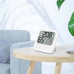 Household Electronic Thermometer Indoor Room Temperature and Humidity Meter Bracket Wall Mounted