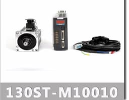 130ST-M10010 220V 1KW AC Servo Motor 1000W 1000RPM 10N.M. Single-Phase ac Drive Permanent Magnet Matched Driver AASD-20A