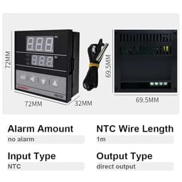 Pid Thermostat Temperature Controller 85-265vac K Input HD702 Digital Temperature Control Thermoregulator with NTC Sensor 1m/3meter(No Alarm with 1m