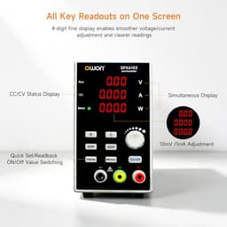 OWON SPX6103 Wide-Range DC Power Supply, 60V/10A/300W, Support OVP/OCP/OTP