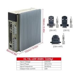 1pcs HL-T3L-L20F-RABN HL-T3L-L30F-RABF Servo Driver 220VAC 10A 15A Input Voltage Suit for 40 60 80 110 130 Servo Motor(HL-T3L-L20F-RABN)