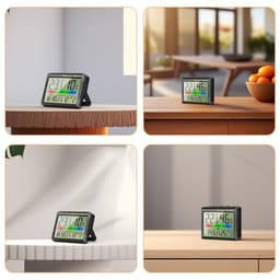 Digital Temperature Humidity Meter Alarm Clock with LCD Screen