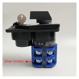 with Key 63A 660V Circuit Control Selector LW26-63/2 Two Poles Silver Contact YMW26-63 Changeover Rotary Cam Switch(012)