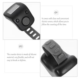 TEHAUX Digital Finger Counter Electronic Rechargeable Silicone Ring Counter
