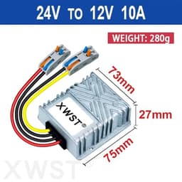 24V to 12V 1A to 35A Power Converter Step Down 24 Volt to 12 Volt Regulator Voltage(10A Aluminum)