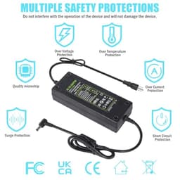 12V 10A Power Supply,AC to DC Adapter Converter 100V-240V to 12V 10A 120W