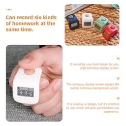 Digital Finger Tally Counter, Silicone Ring Button Rechargeable for Sports