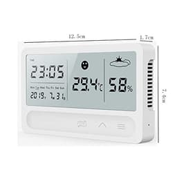Multifunctional Digital LCD Touching Screen Weather Clock Temperature and Humidity Monitoring Meter