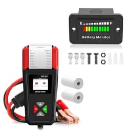 Golf Cart Battery Meter 12V 24V 36V 48V 60V 72V + Battery Tester with Built-in Printer 6V/12V/24V