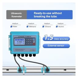 Flowmeter Wall-Mounted Liquid Flow Sensor RS485 4-20mA Signal Output
