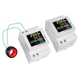 6 IN1 Display Smart Meter AC40-300V 250-450V Voltage Current Power KWH Electric Frequency D52-2066 1Pcs(Built-in CT,40-300V)