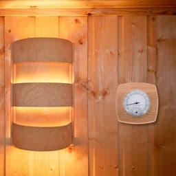 Wood Sauna Thermometer Hygrometer Wall Mounted Indoor Humidity Meter