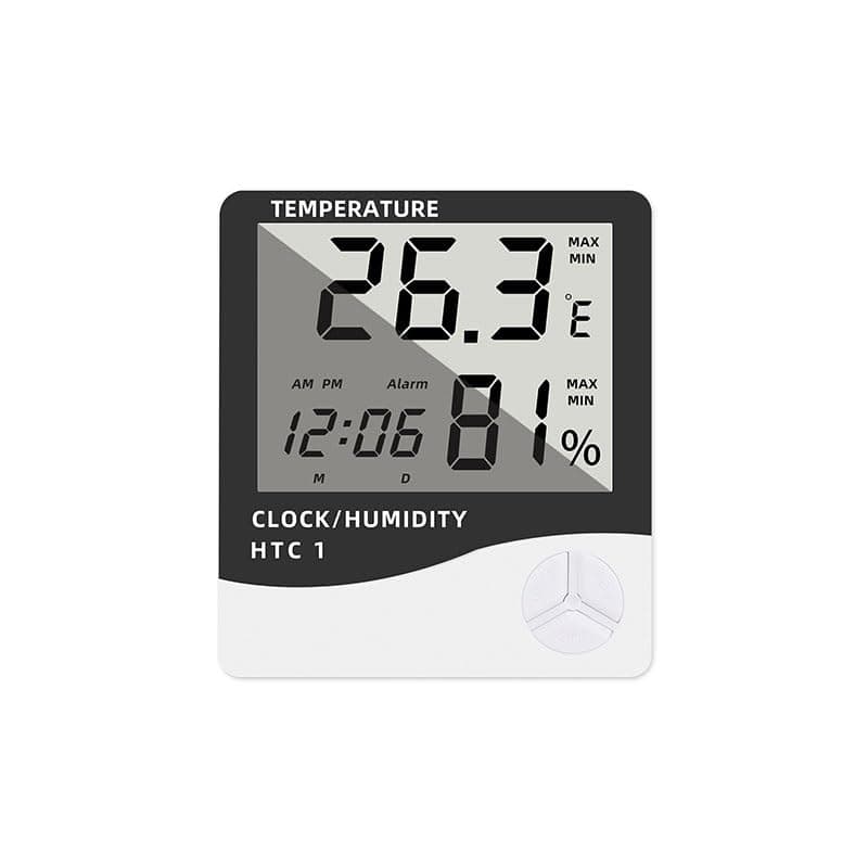 ABS Digital Multi-Functional Temperature Humidity Meter Home Large Screen Alarm Clock