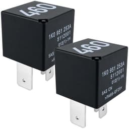 460 Relay 1K0951253A 12V 30A 4-Pin Terminal 15 Relay (2-Pack)