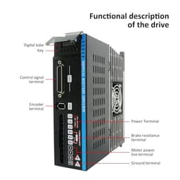 Servo Motor 1.2KW .5KW .8KW servo Driver kit 110ST 4Nm 5Nm 6Nm 3000rpm 220v ac(1.2KW 17b Increment)