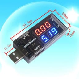 USB Voltage Current Multimeter Power Charger Tester with Timer