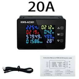 Wattmeter Power Meter Voltmeter AC301 50-300V 50-60Hz LED Electricity