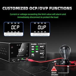 PC Programmable DC Power Supply Variable 0~400V 0~1A,boruidy High Voltage Bench Power Supply with OCP OVP Memory Storage Encoder Adjustable Regulated