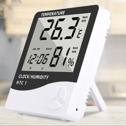 ABS Digital Multi-Functional Temperature Humidity Meter Home Large Screen Alarm Clock