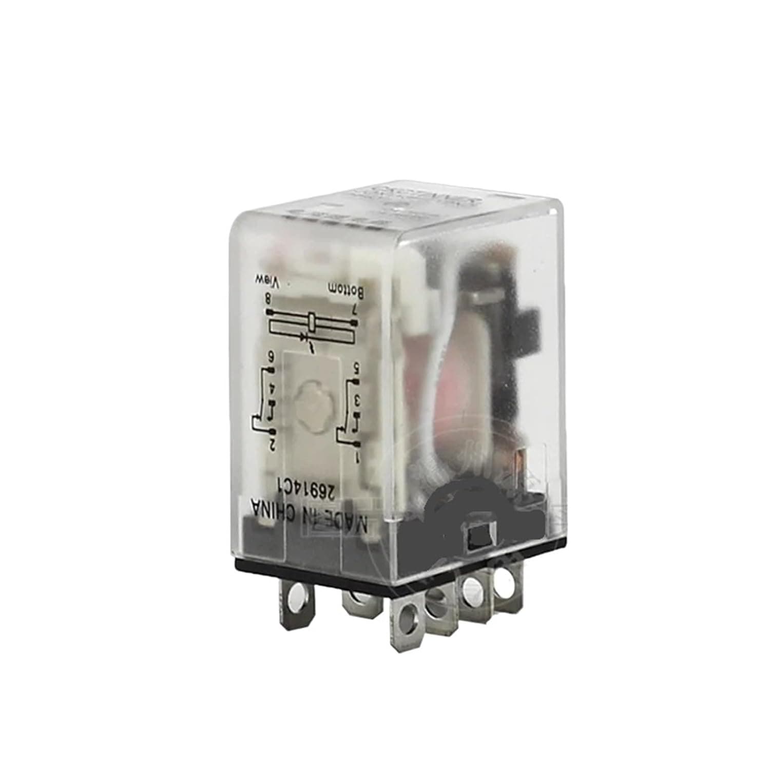 1pcs HH54P MY4NJ Plug-in Relay PYF14A DC12v 24v AC 110v 220v 5A Silver Contact 14pins 4PDT rele Socket(DC 12V)